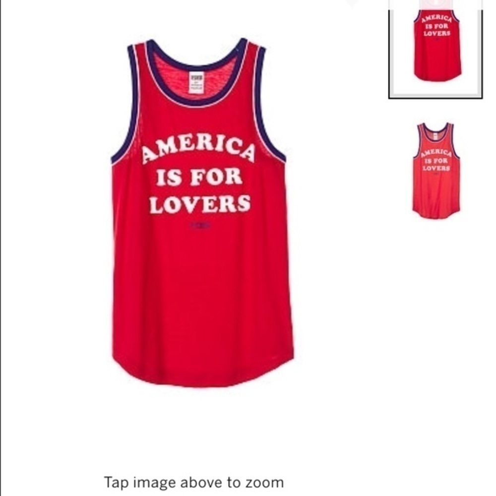 America is for Lovers red tank! VS Pink - Picture 4 of 5
